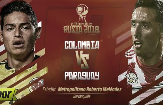 Colombia vs Paraguay 2017 En Vivo Mundial Rusia 2018
